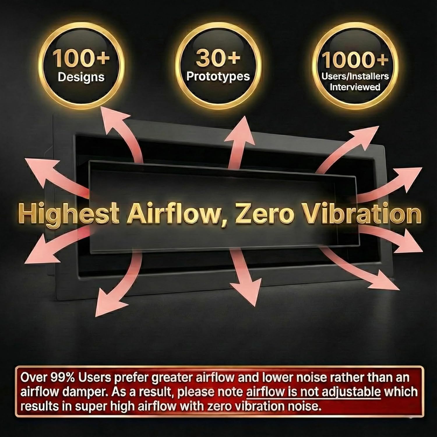 Highest airflow flush floor vents - zero vibrations - Khan Supply CO