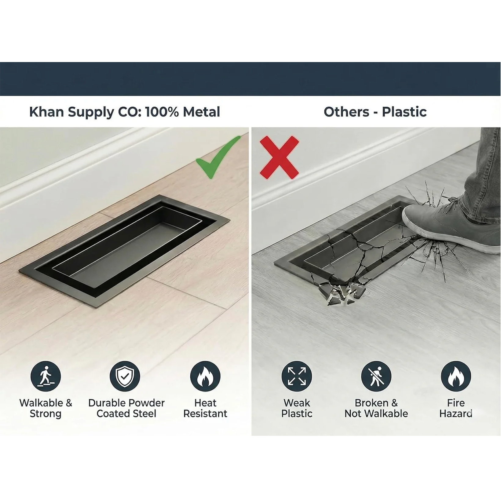 Upgraded 2-in-1 Drop In Vent with Insert