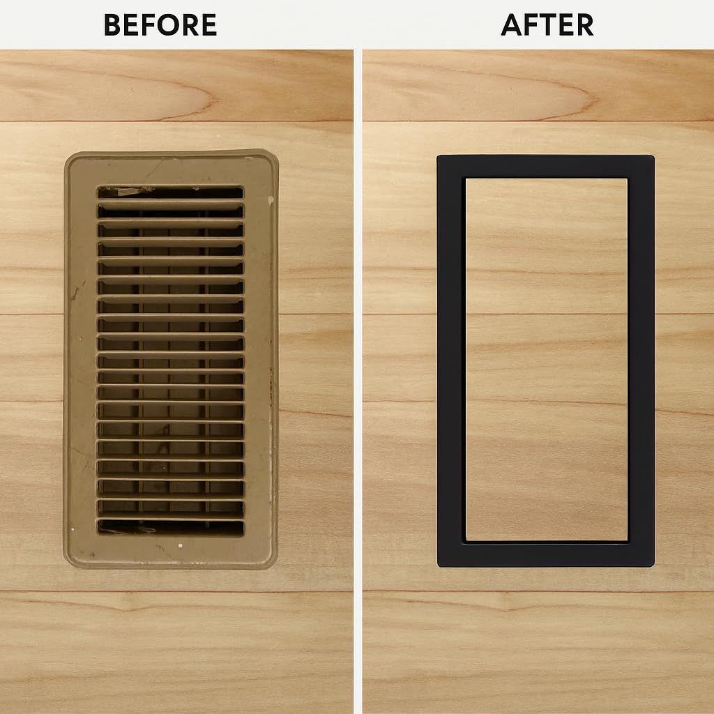 Flush Metal Floor Register With Damper