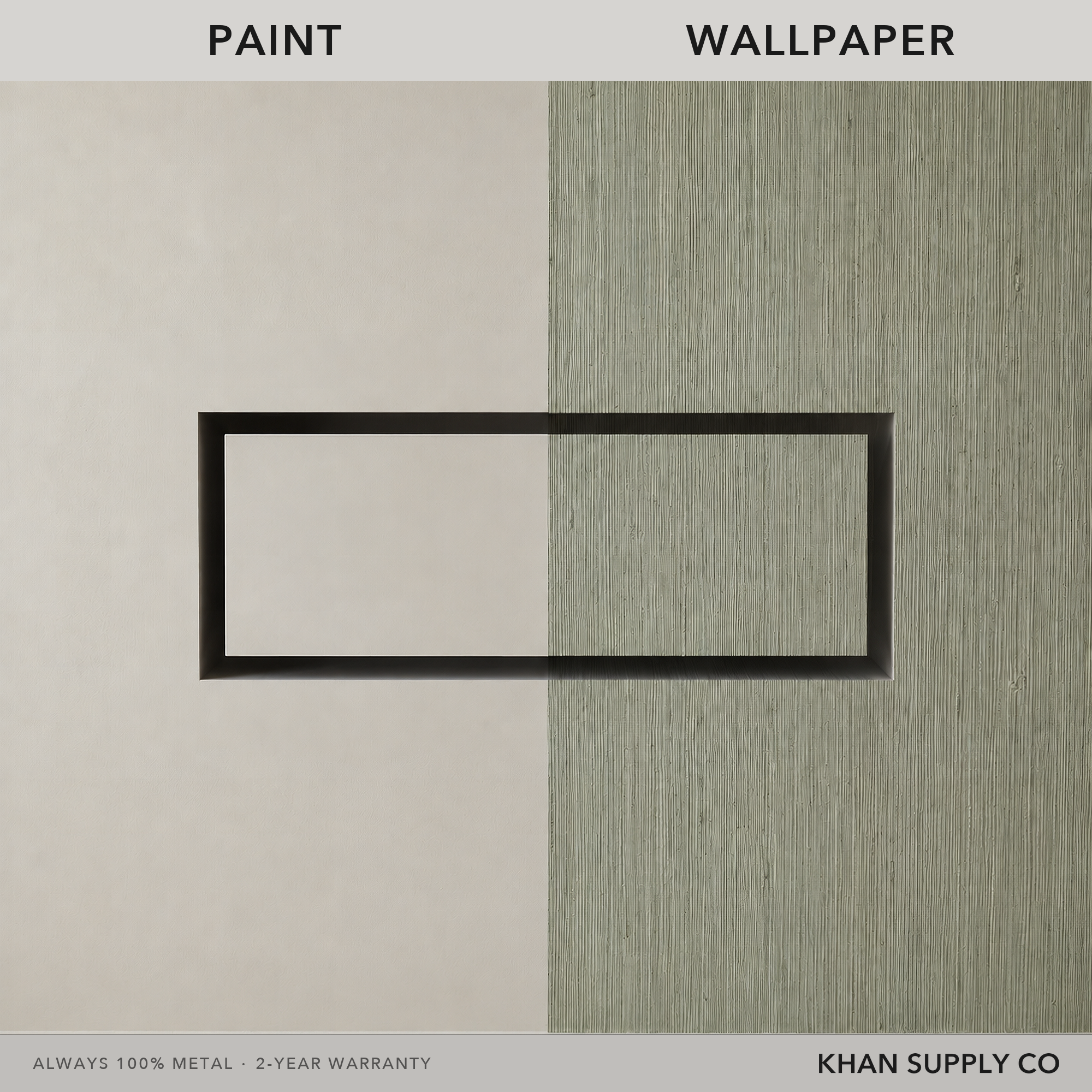Flush wall vent finished to disappear into paint or wallpaper — Khan Supply CO