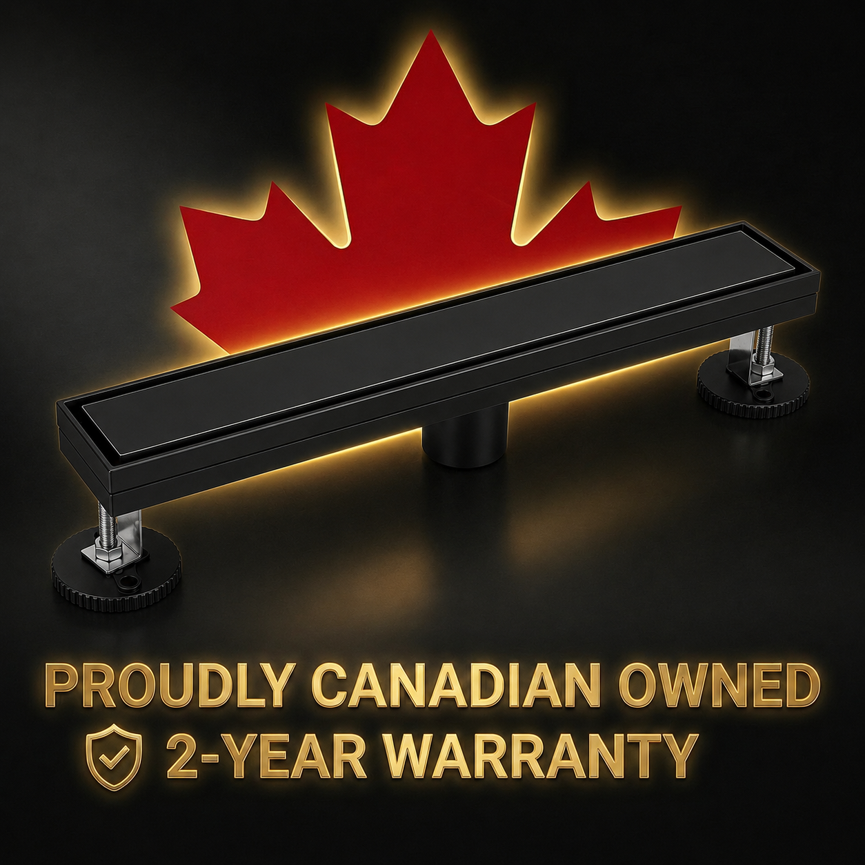 Proudly Canadian-owned 24-inch linear shower drain — Khan Supply CO