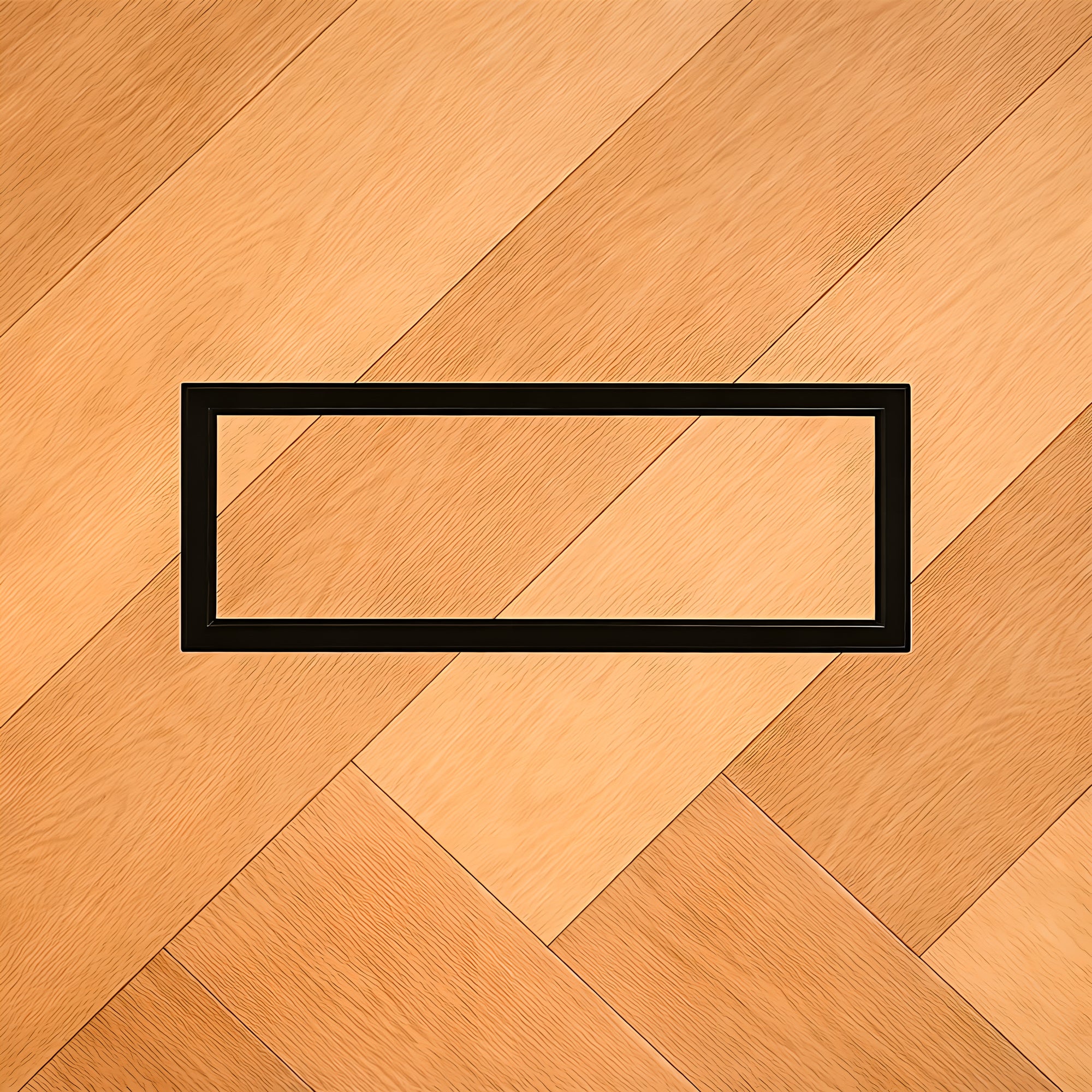 4x10 undermount metal floor vent installed flush into hardwood flooring — Khan Supply CO