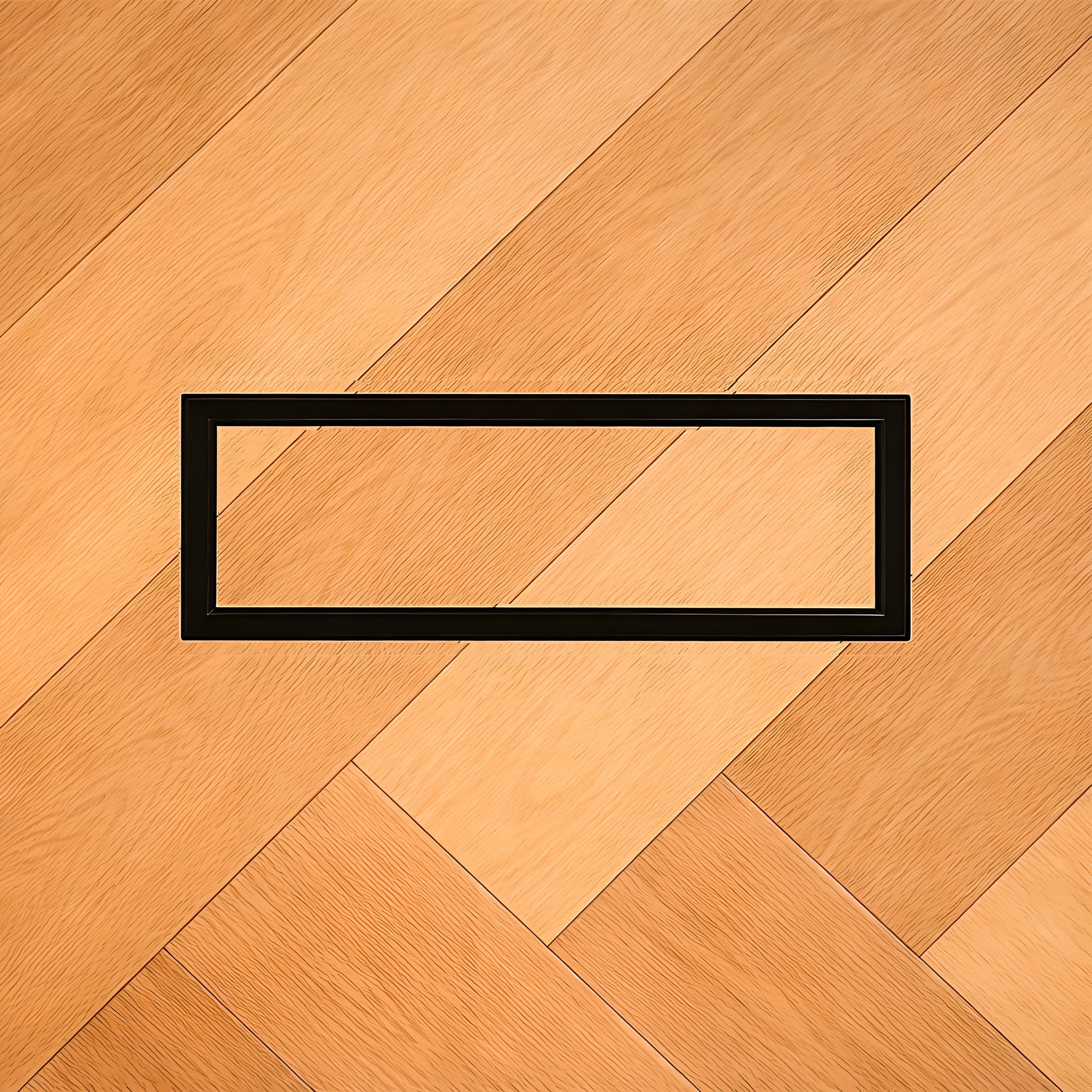 4x12 undermount metal floor vent installed flush into hardwood flooring — Khan Supply CO