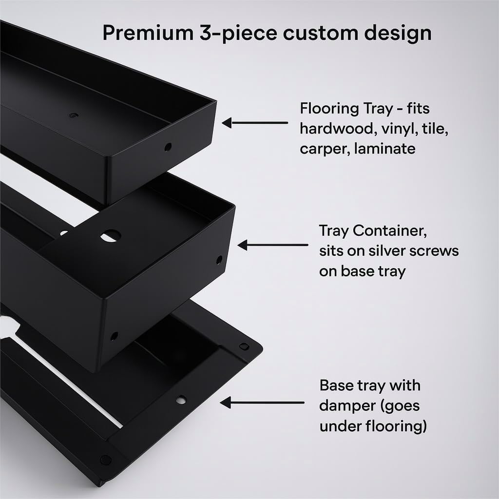 Flush Metal Floor Register With Damper