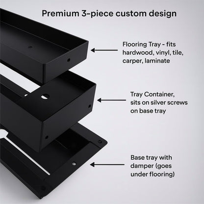 Flush Metal Floor Register With Damper