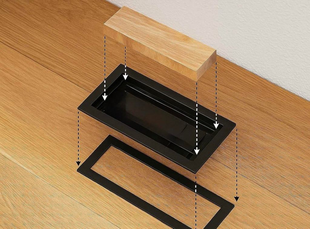 Classic Custom Flush Metal Floor Register – 4x10