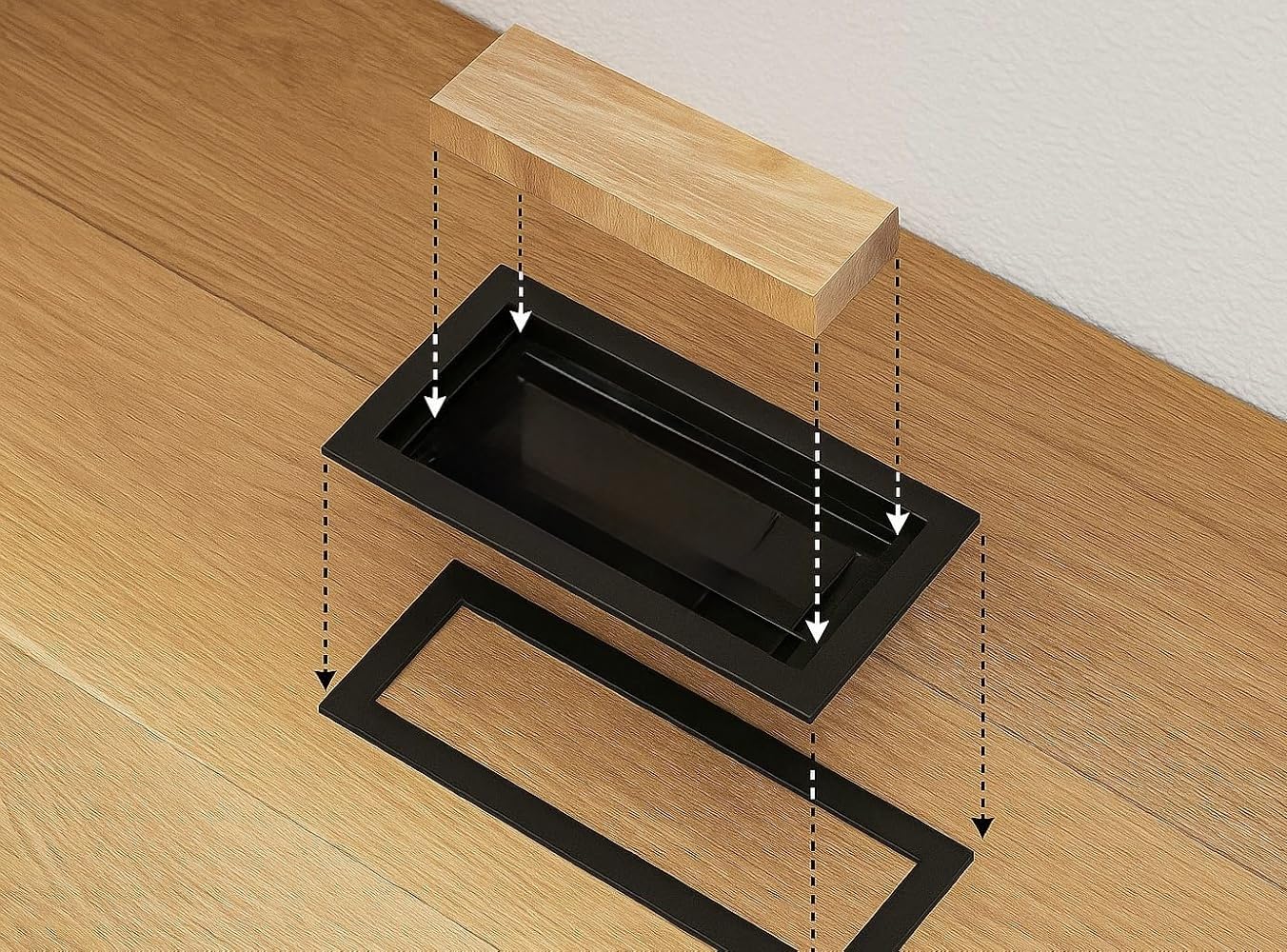 Classic Custom Flush Metal Floor Register – 4x10