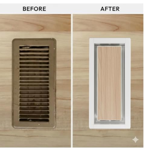 Classic Custom Flush Metal Floor Register – 4x10