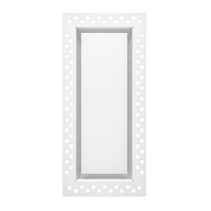 white metal flush wall vent - 3x10 vertical image