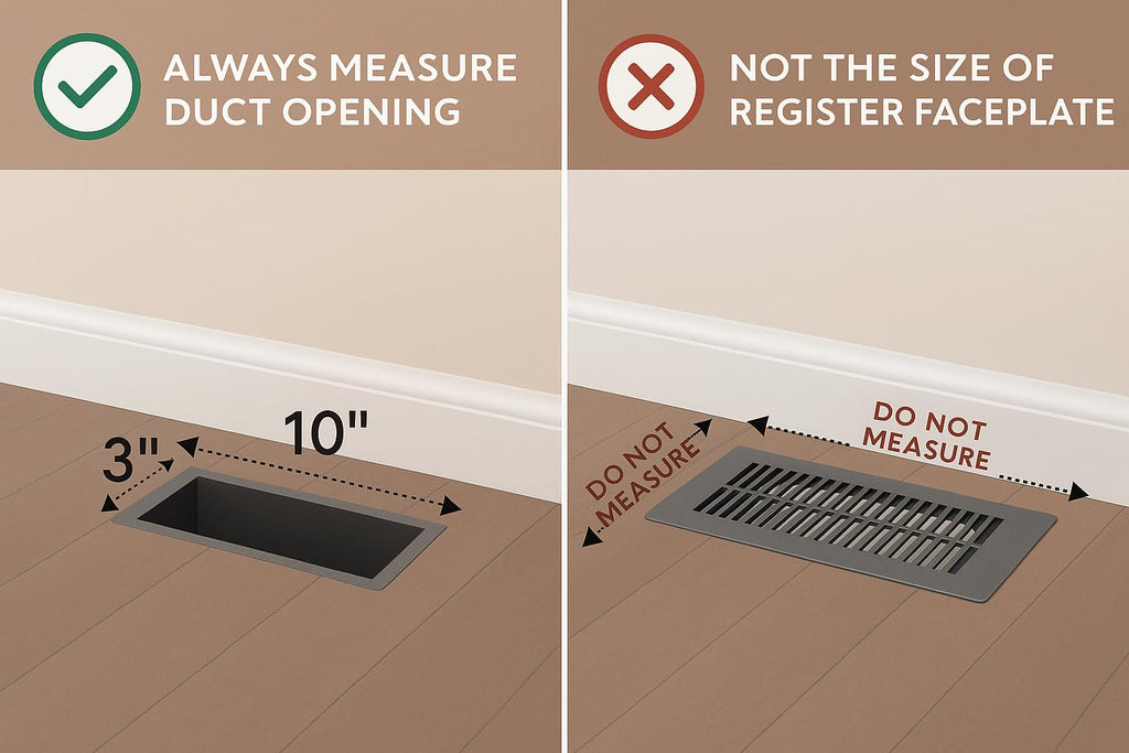 Classic Custom Flush Metal Floor Register – 3x10