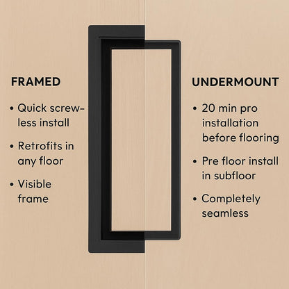 Flush Metal Floor Register With Damper