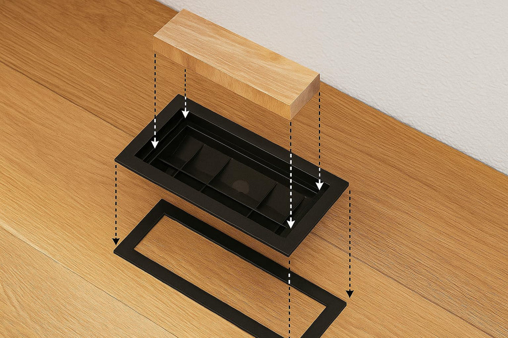 Classic Custom Flush Metal Floor Register – 3x10
