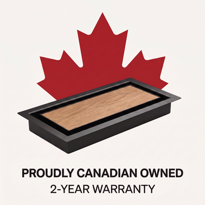 Canadian owned, 2-year warranty — black drop-in metal floor vent by Khan Supply CO