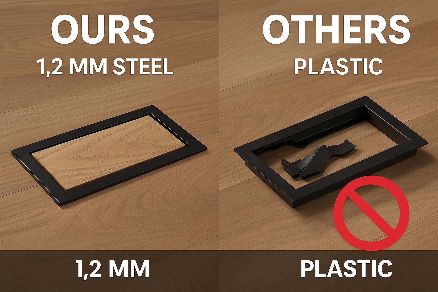 Classic Custom Flush Metal Floor Register – 4x10