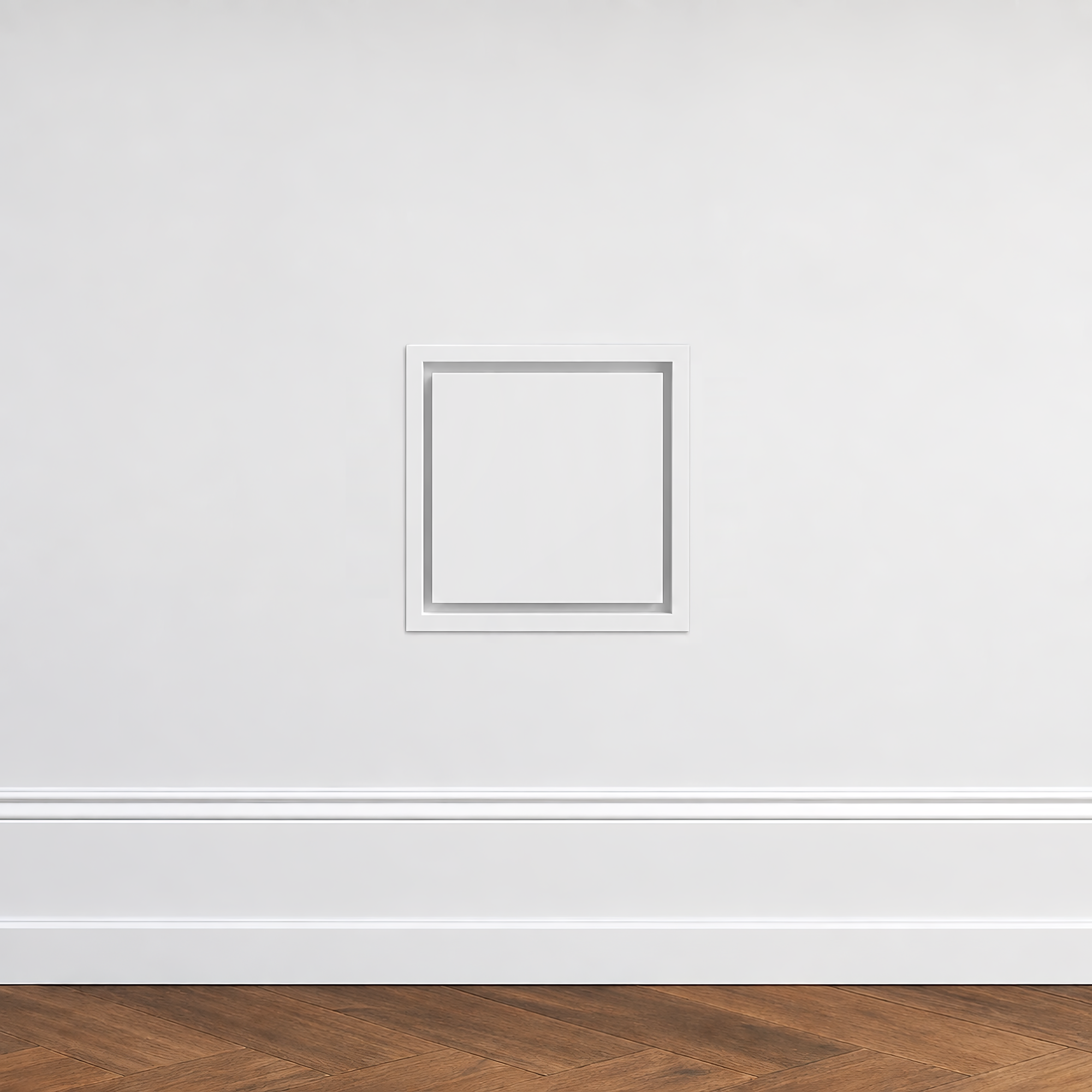 10x10 framed metal wall vent installed on a wall — Khan Supply CO