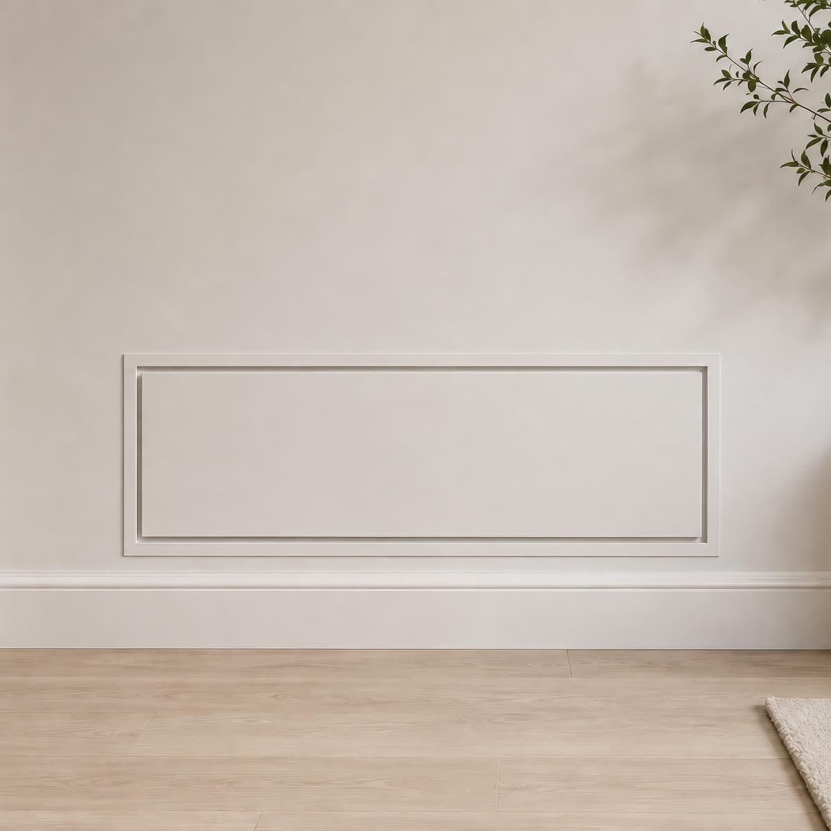 10x30 framed metal wall vent installed on a wall — Khan Supply CO
