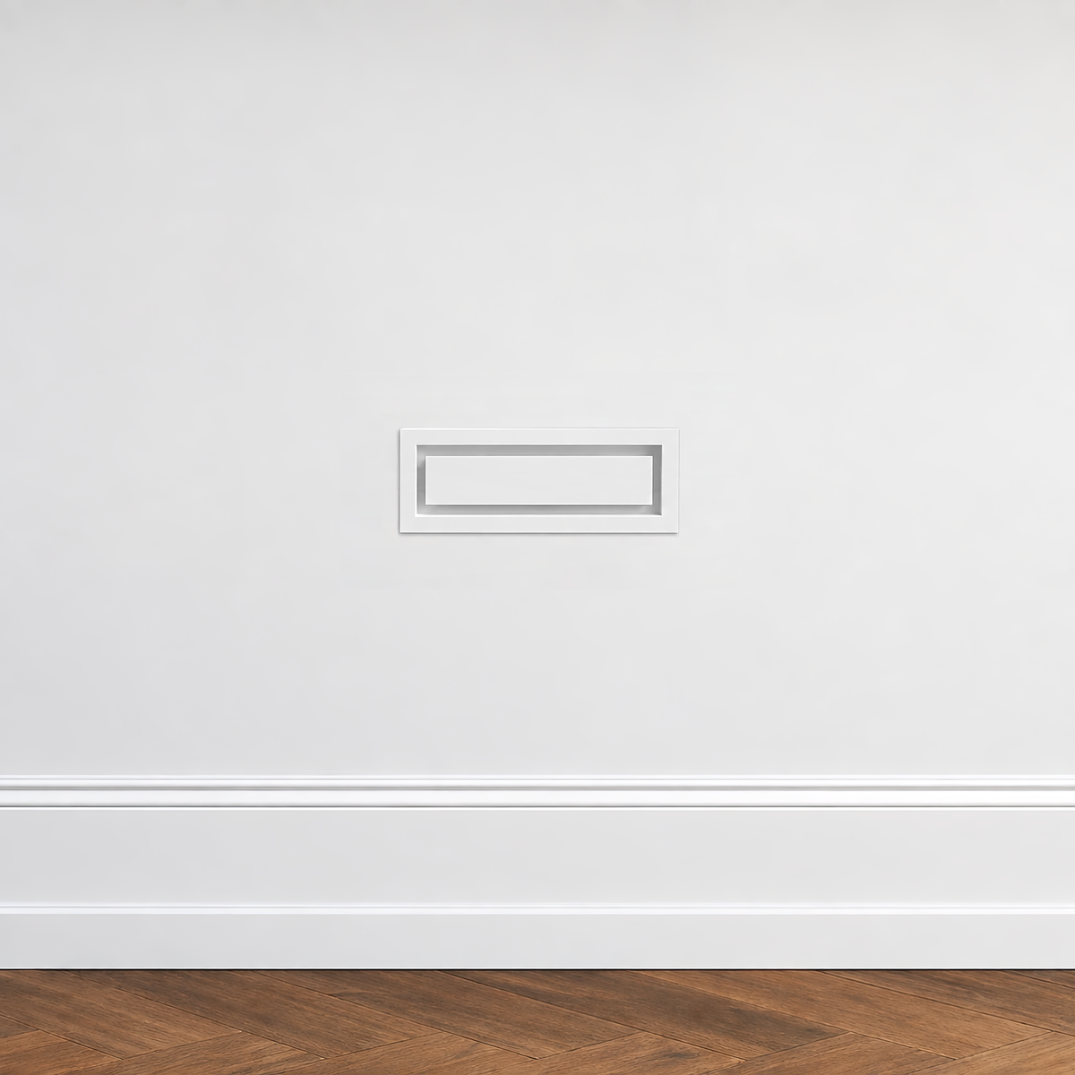 3x10 framed metal wall vent installed on a wall — Khan Supply CO