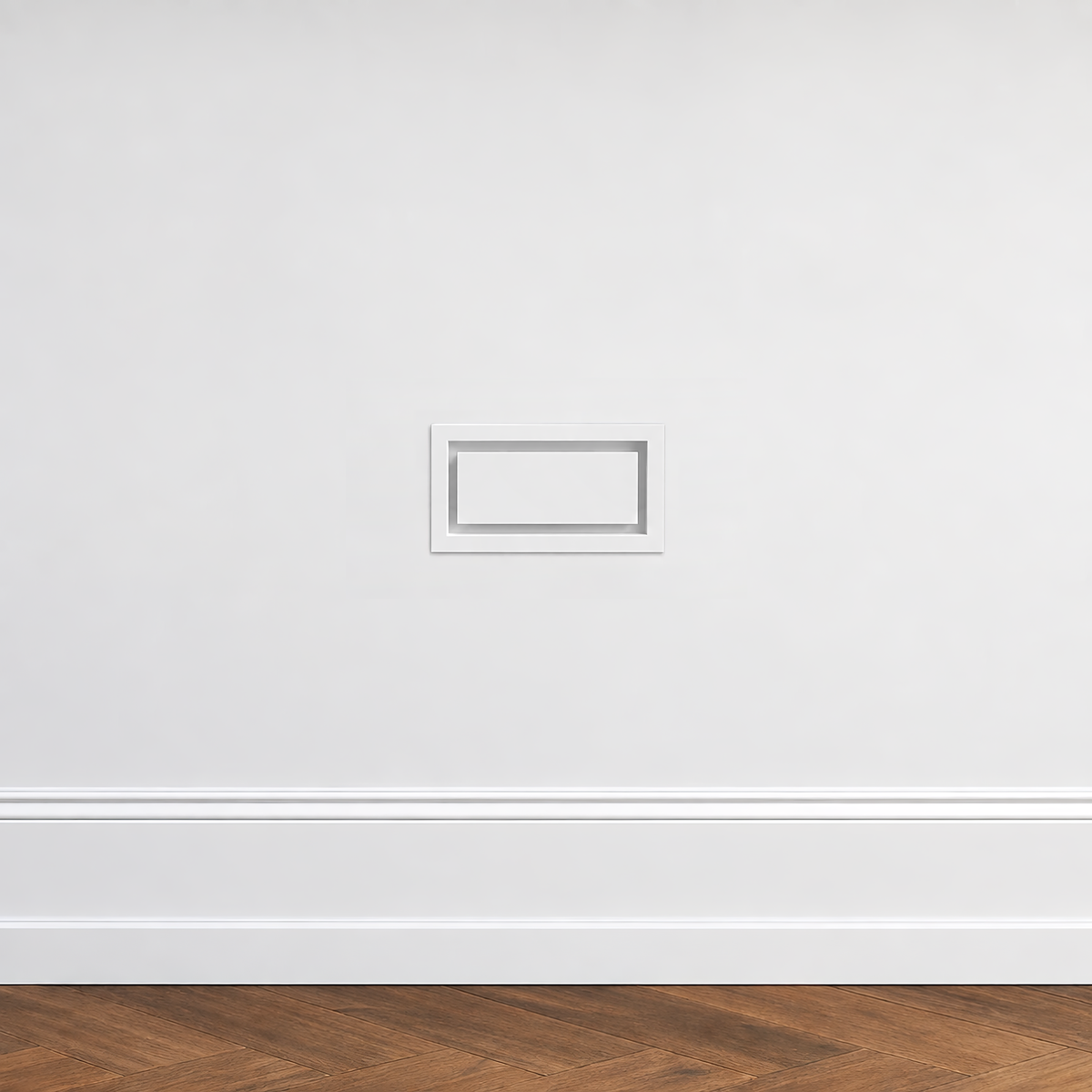 4x8 framed metal wall vent installed on a wall — Khan Supply CO