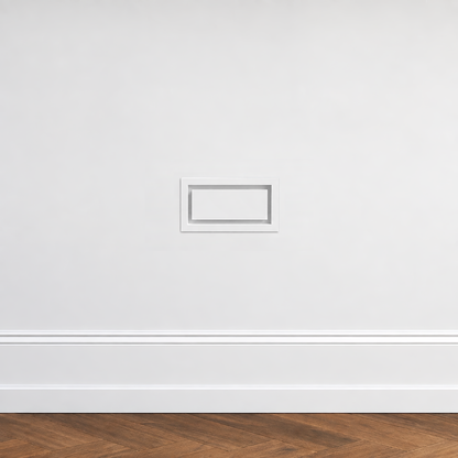 4x8 framed metal wall vent installed on a wall — Khan Supply CO