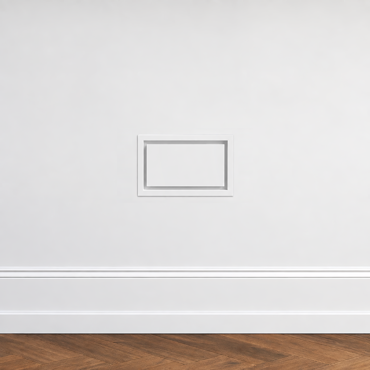 6x10 framed metal wall vent installed on a wall — Khan Supply CO