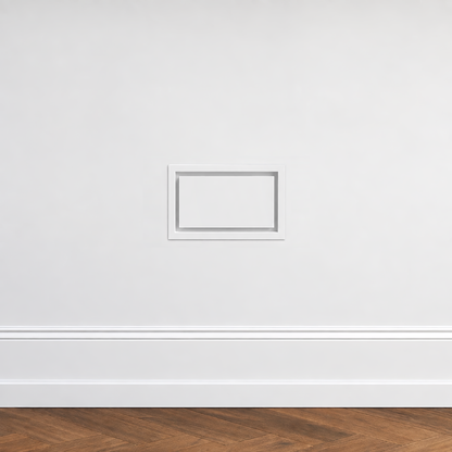 6x10 framed metal wall vent installed on a wall — Khan Supply CO