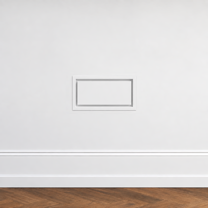 6x12 framed metal wall vent installed on a wall — Khan Supply CO