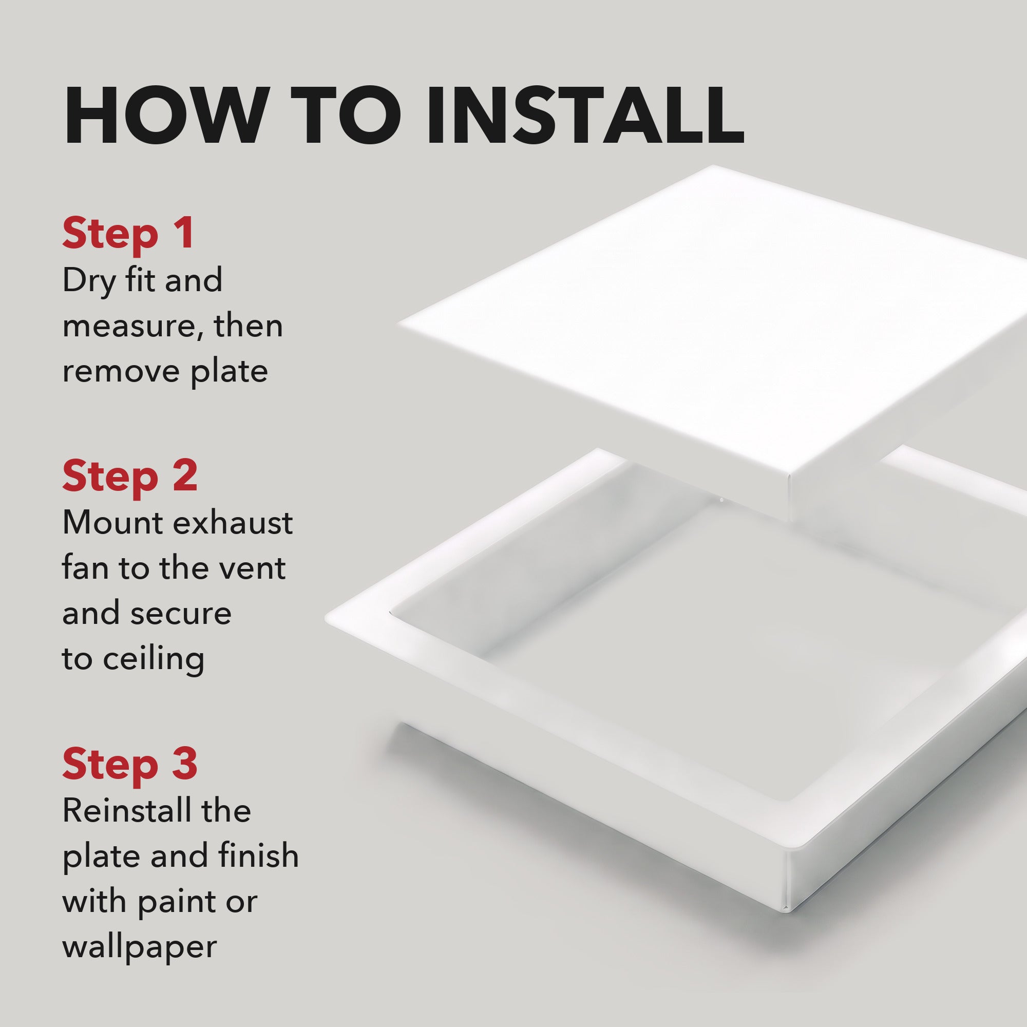 14x14 framed exhaust grille installation guide — Khan Supply CO