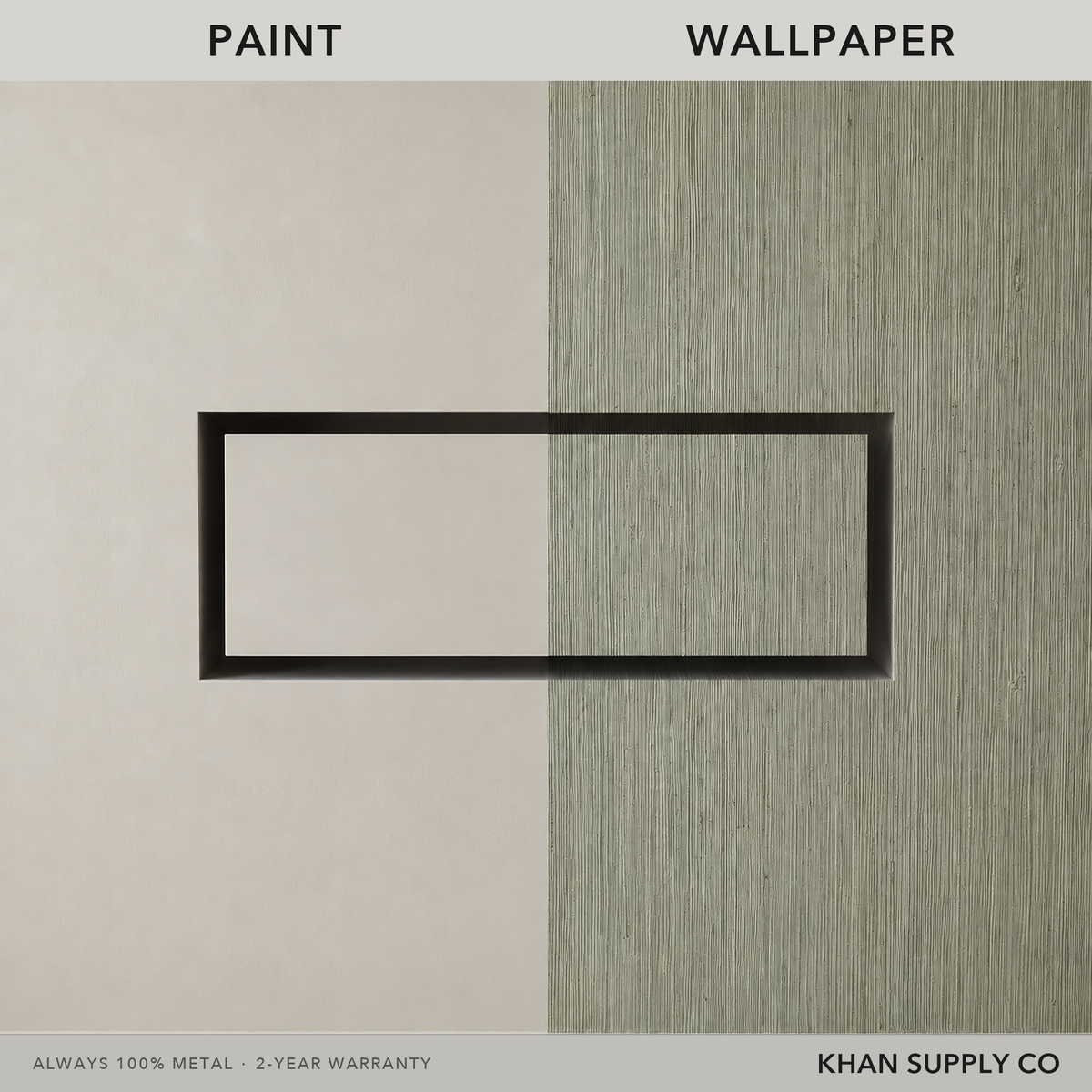 Flush wall vent finished to disappear into paint or wallpaper — Khan Supply CO