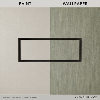 Flush wall vent finished to disappear into paint or wallpaper — Khan Supply CO
