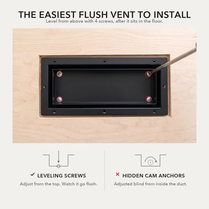 Undermount flush floor vent installation guide — Khan Supply CO