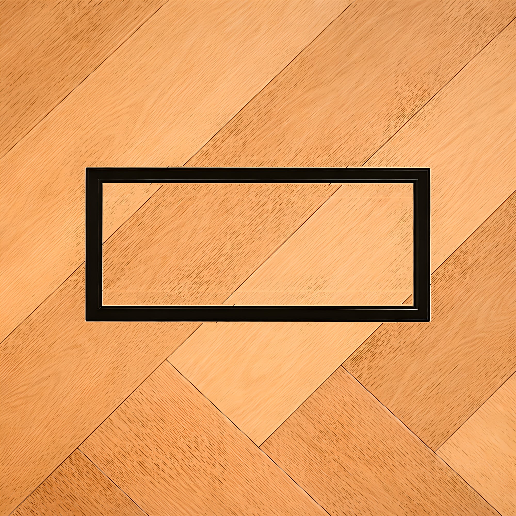 6x10 undermount metal floor vent installed flush into hardwood flooring — Khan Supply CO