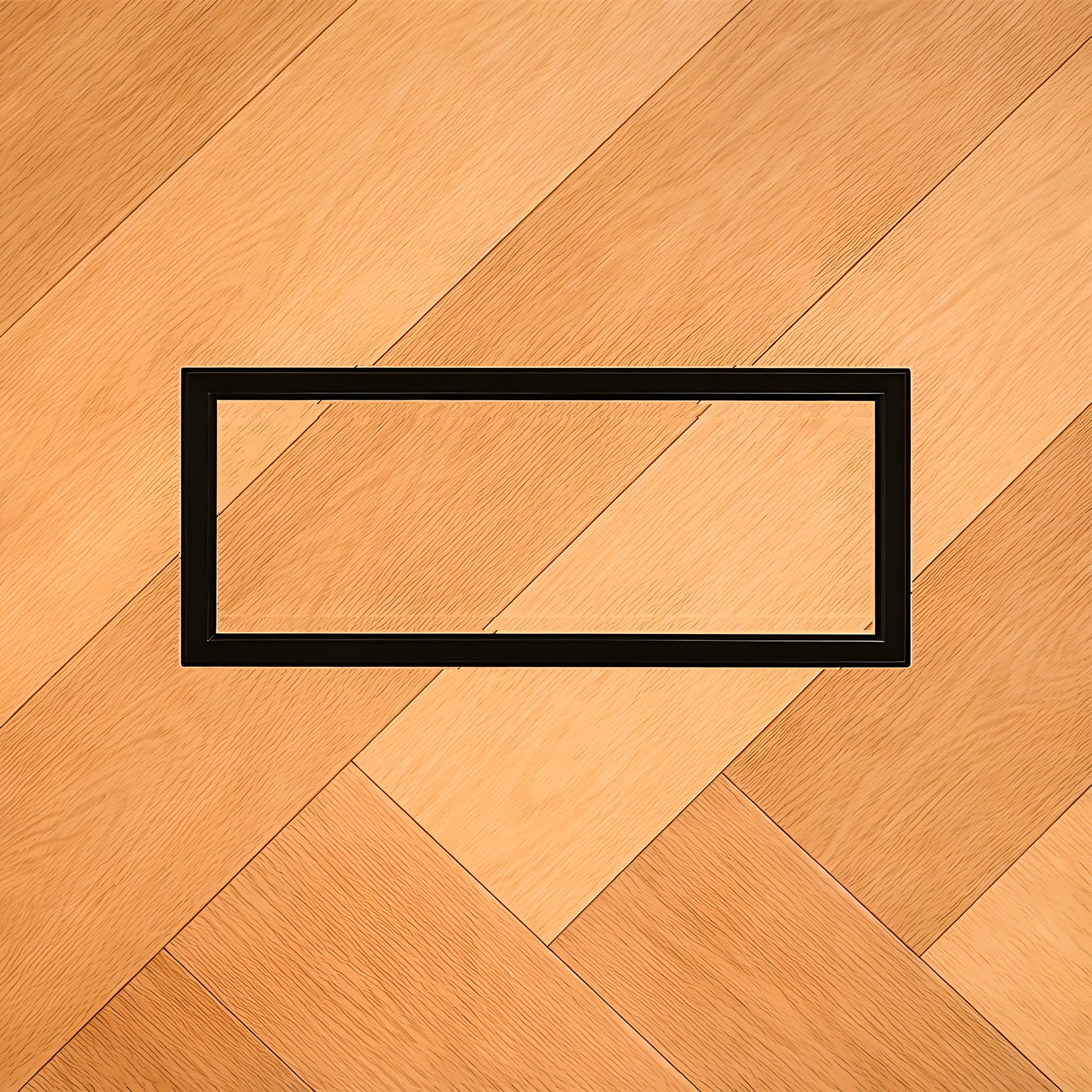 6x12 undermount metal floor vent installed flush into hardwood flooring — Khan Supply CO