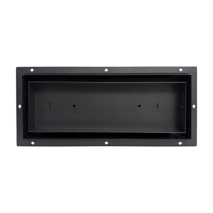 Black 6x14 undermount flush metal floor vent that sits level with the floor — Khan Supply CO