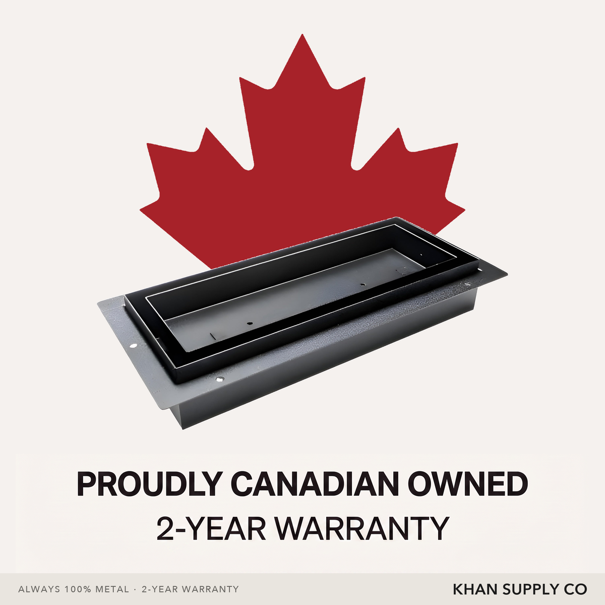 Canadian owned, 2-year warranty — undermount flush metal floor vent by Khan Supply CO